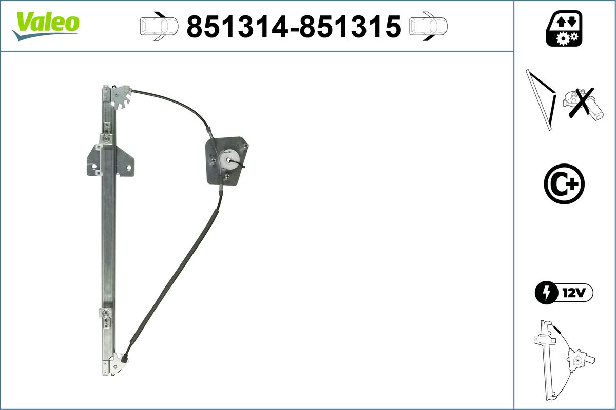 Window Regulator - 851314 VALEO